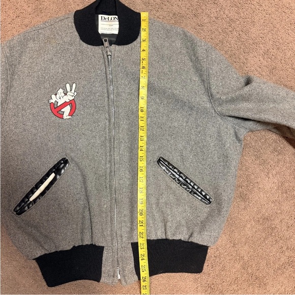 Vintage Ghostbusters 2 Delong Movie Promo Bomber Wool 80s Jacket Size 44 READ - Picture 9 of 10